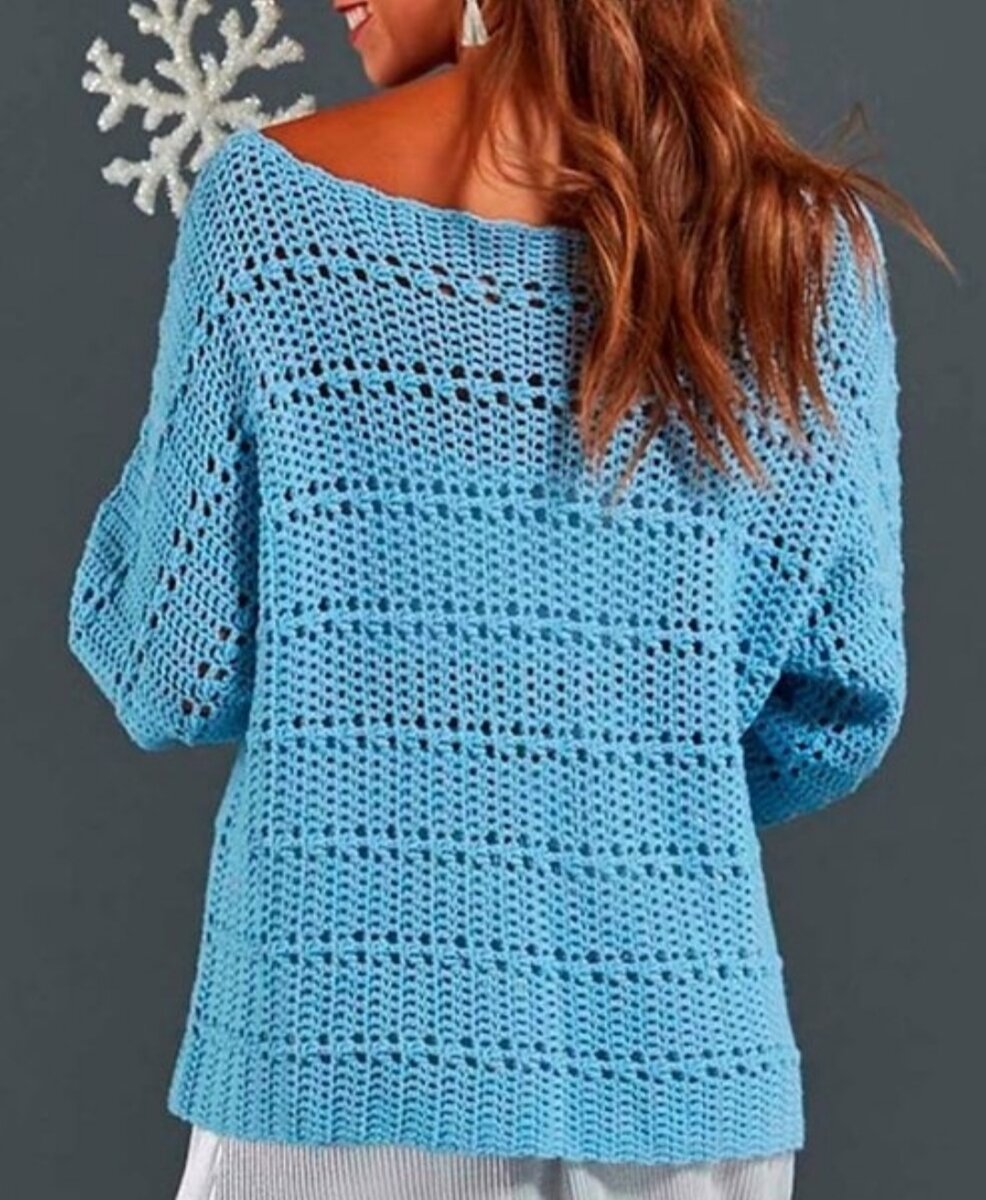 Летний джемпер крючком