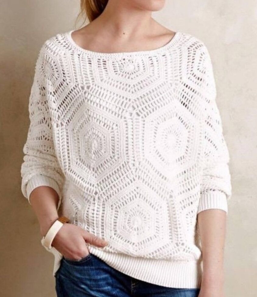 Пуловер из шестиугольников