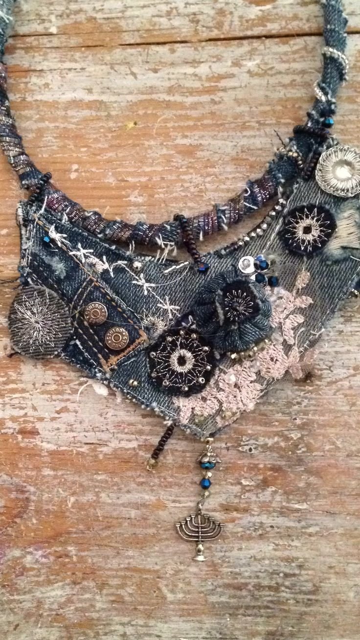 Украшения из ткани в стиле бохо