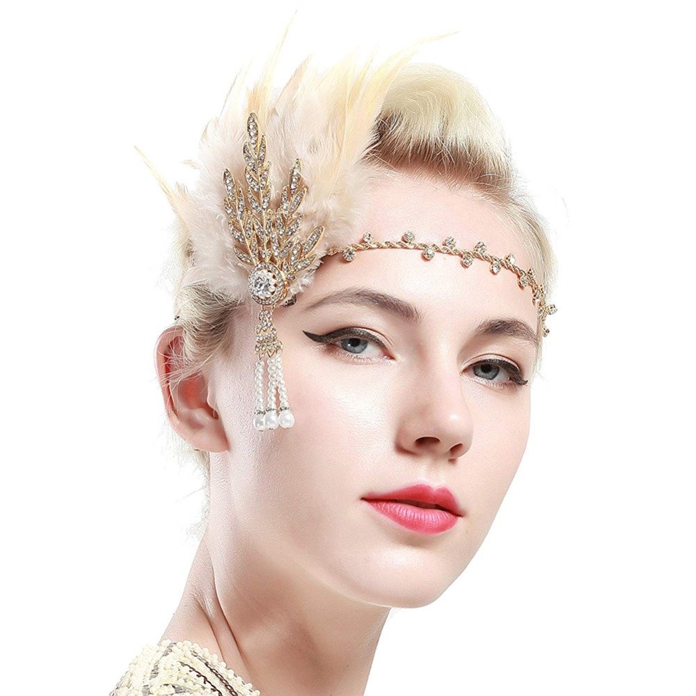 Украшение на голову с перьями