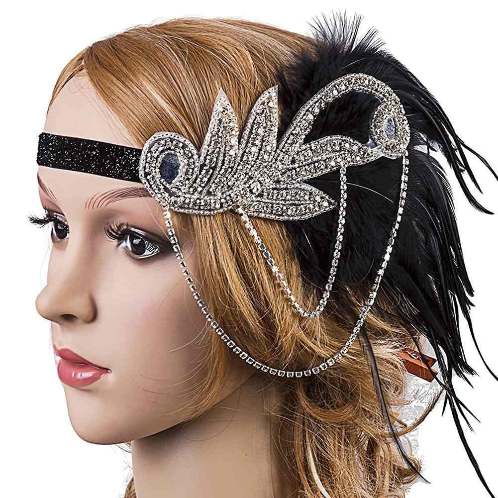 Повязка на голову с перьями в стиле Гэтсби