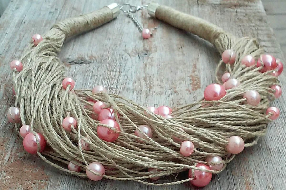 Украшения изо льна