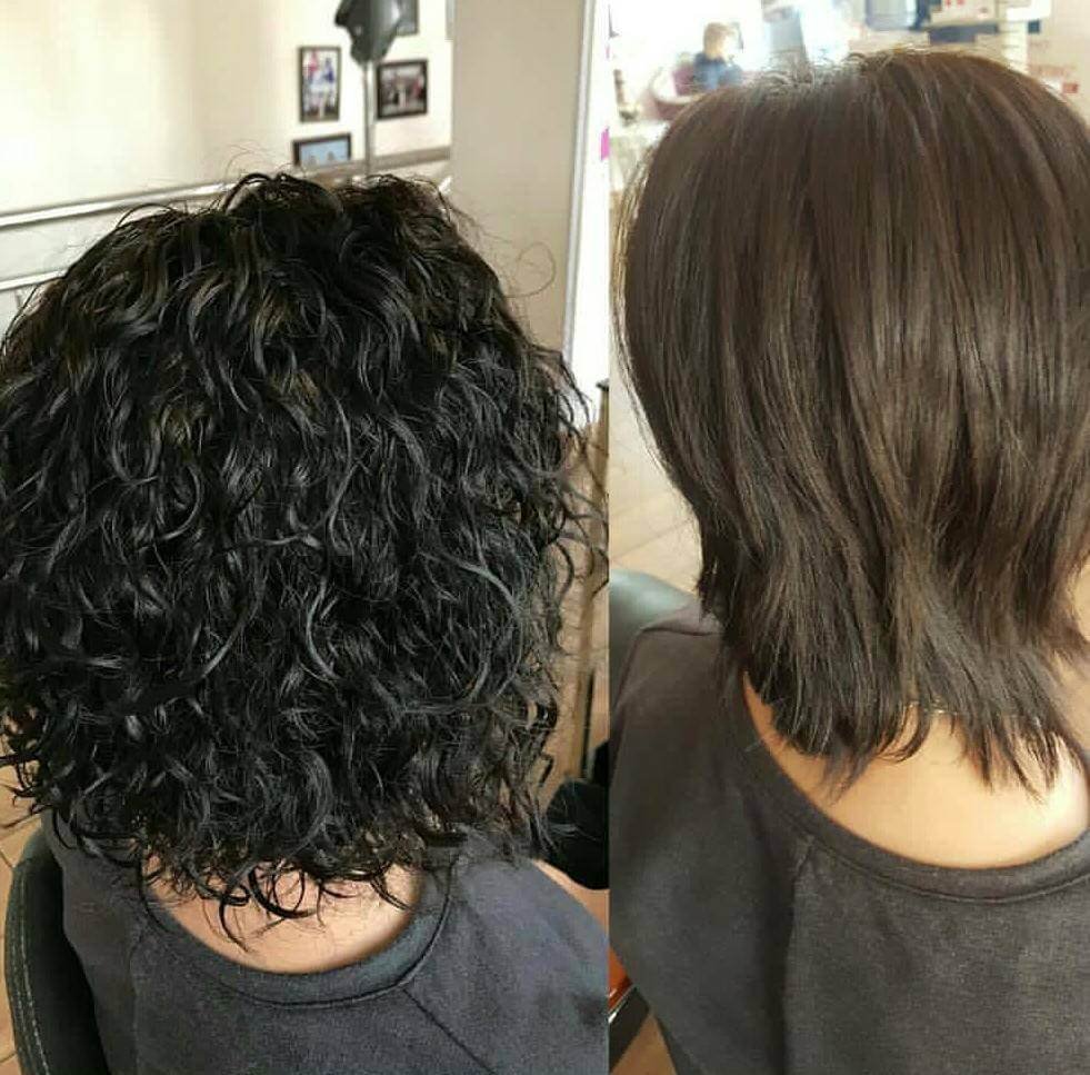 Химия волос до и после