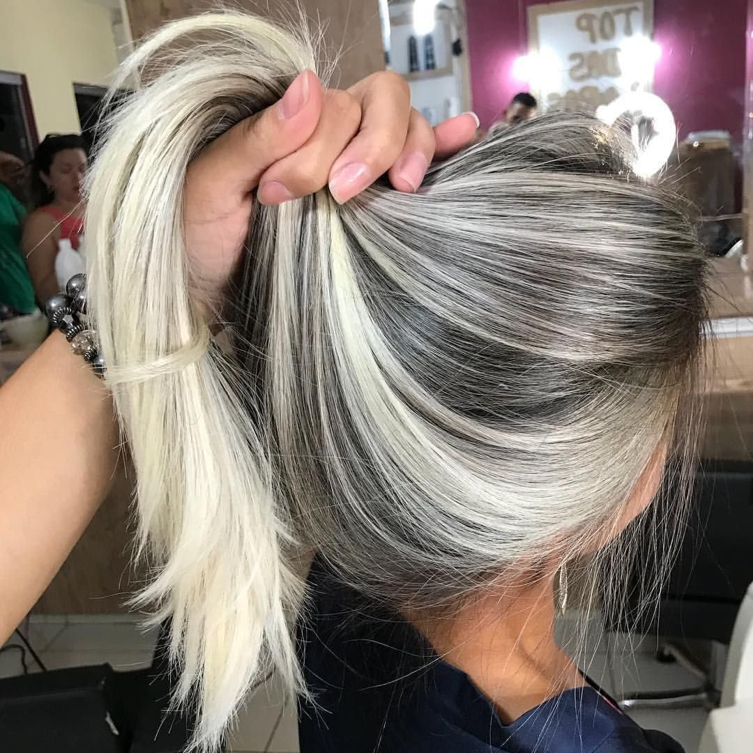 Потайное окрашивание волос в белый