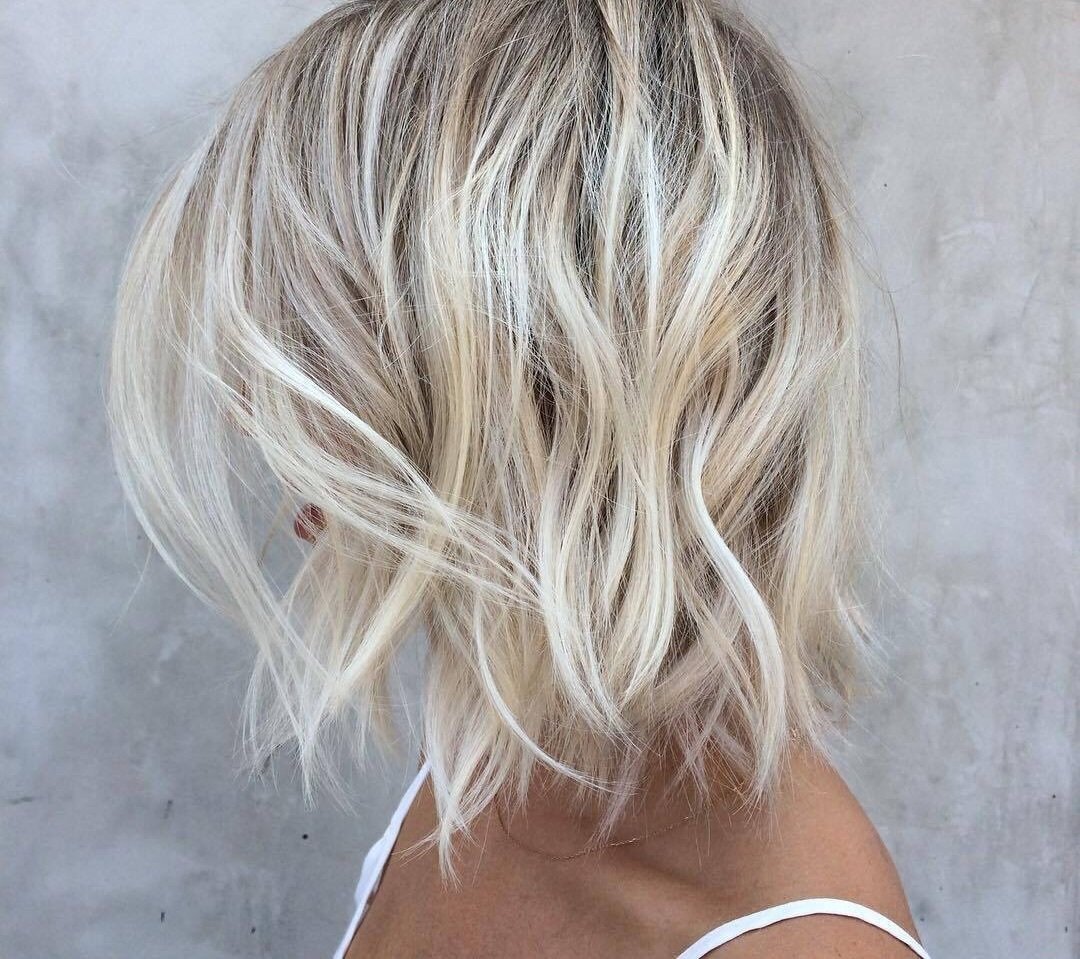 Балаяж омбре блонд каре