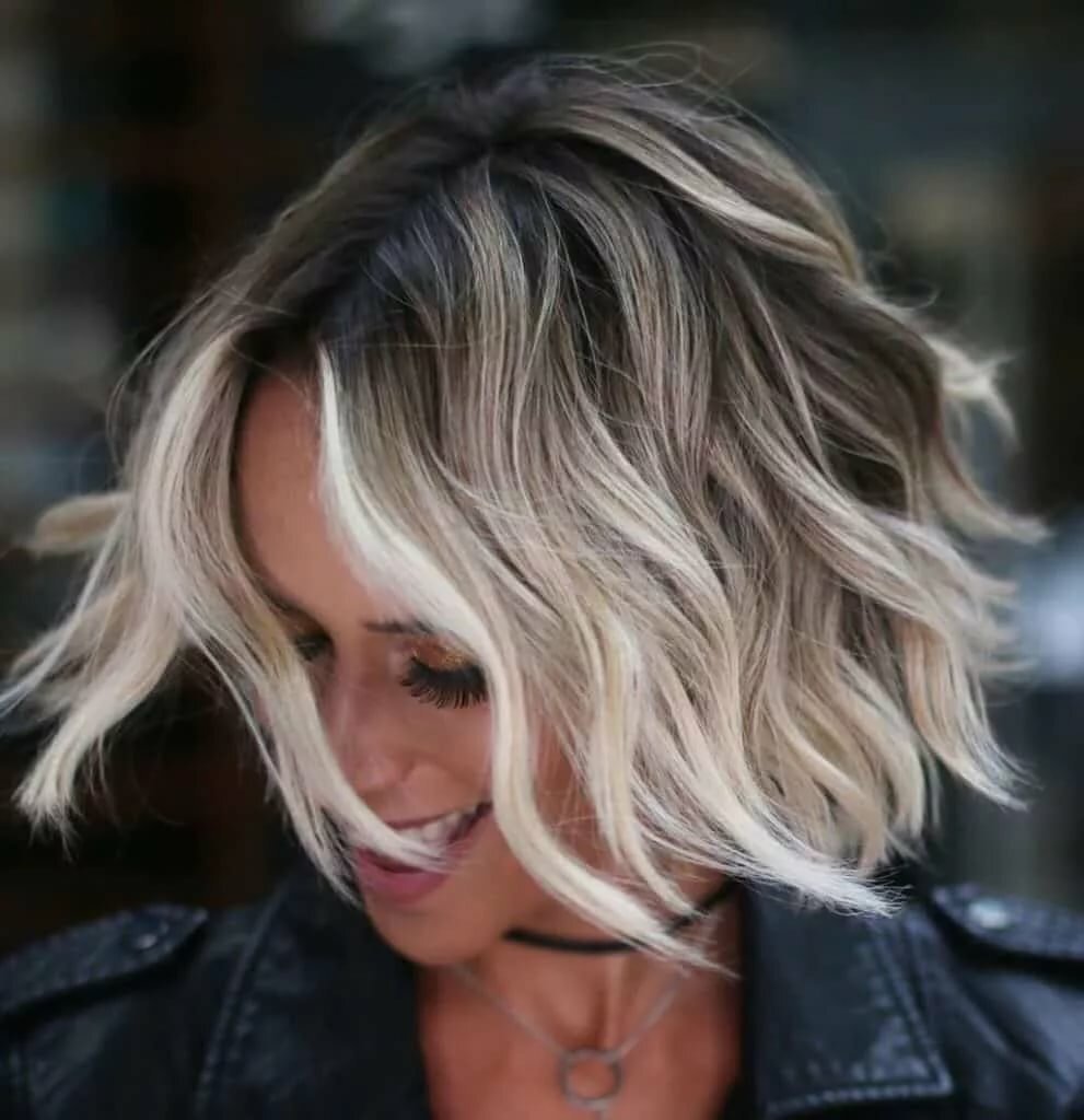 Шатуш балаяж блонд каре