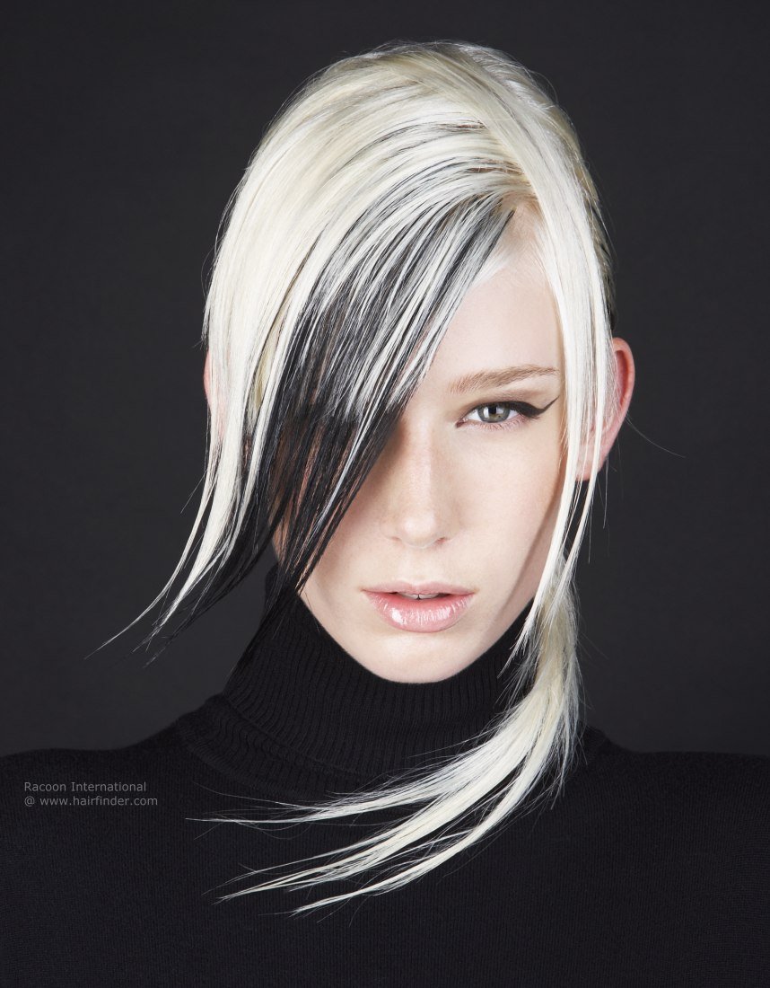 Черно белое окрашивание волос