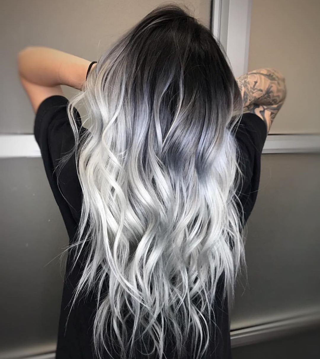 Пепельное омбре