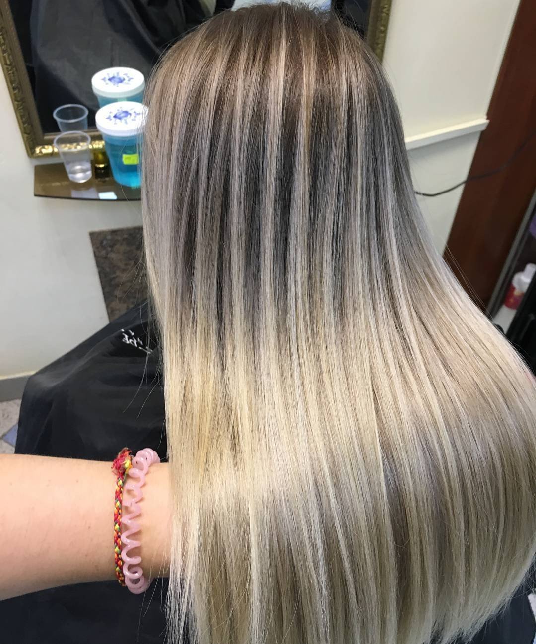 Частое мелирование на темные волосы