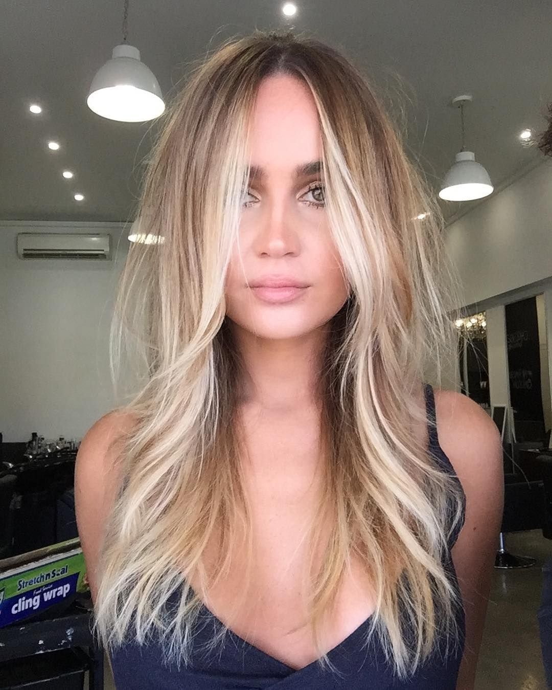 Блонд шатуш на средние волосы прямые