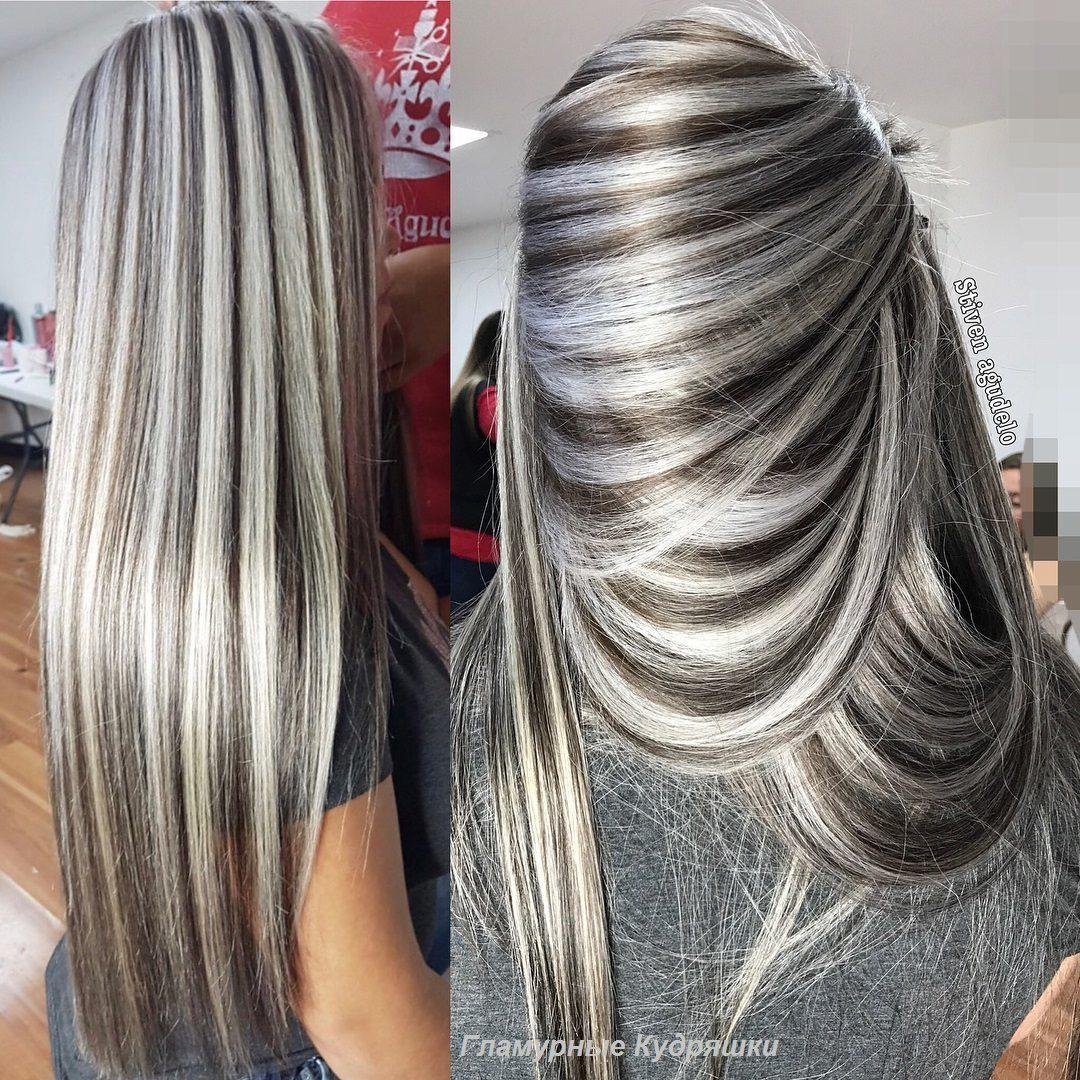 Окрашивание волос полосками