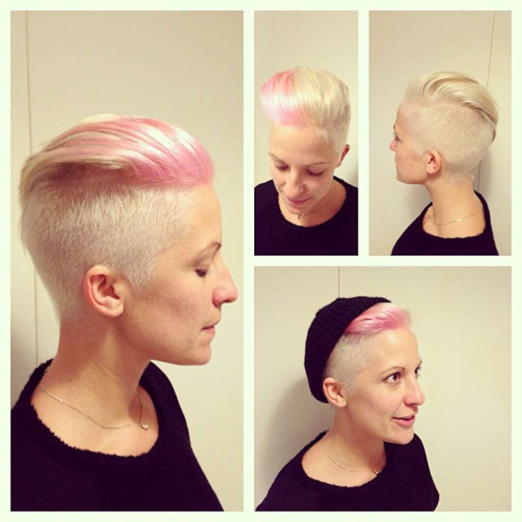 Женские причёски с выбритыми висками и затылком