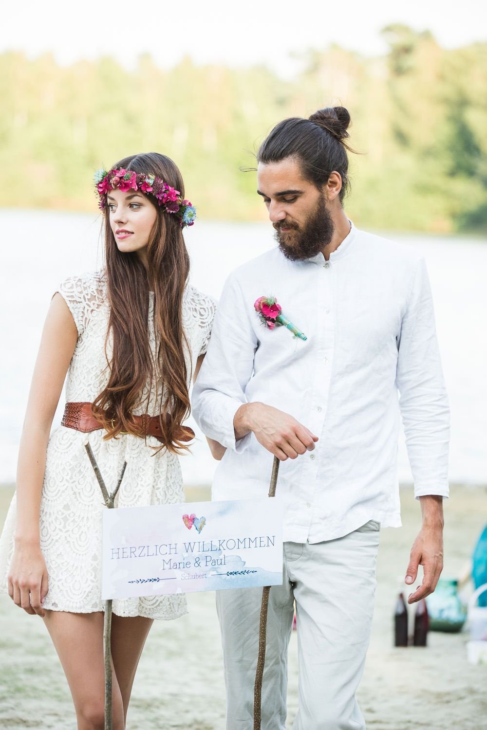 Жених в стиле бохо