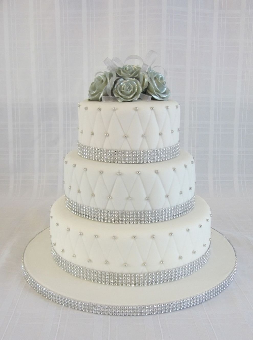 Свадебный торт один ярус кремовый