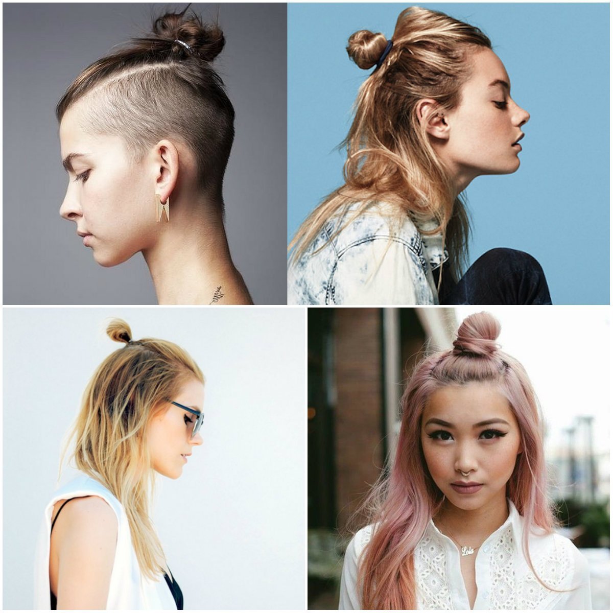 Маленький пучок на макушке