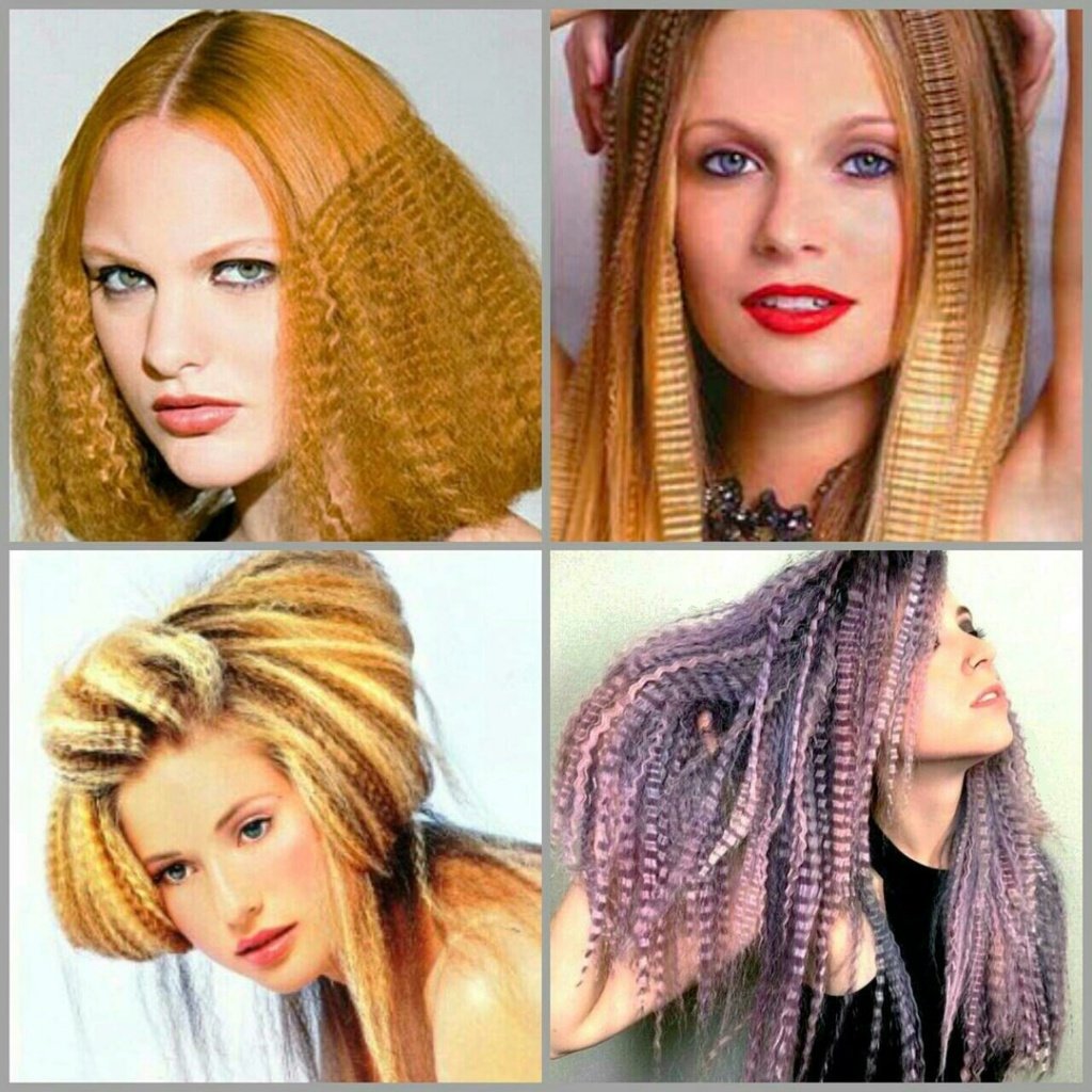 Гофре для волос прически