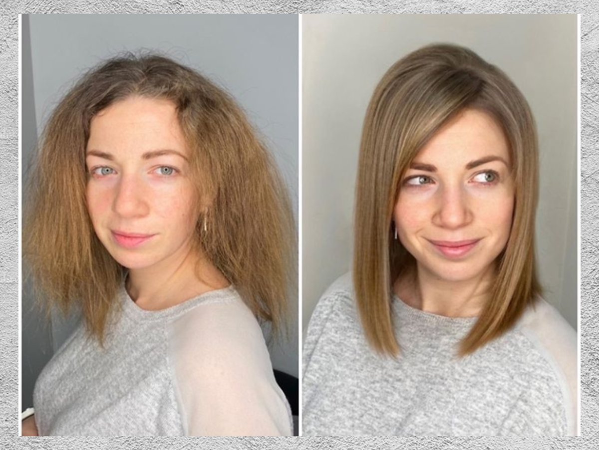 Прикорневая химия на длинные волосы