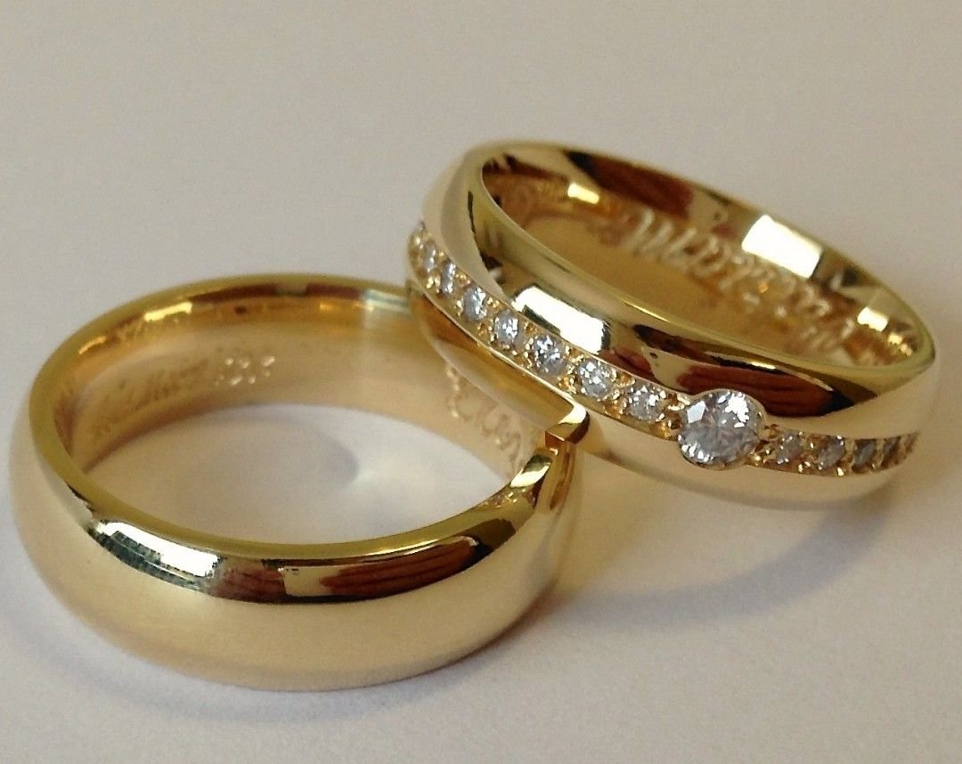 Обручальные кольца с белым золотом