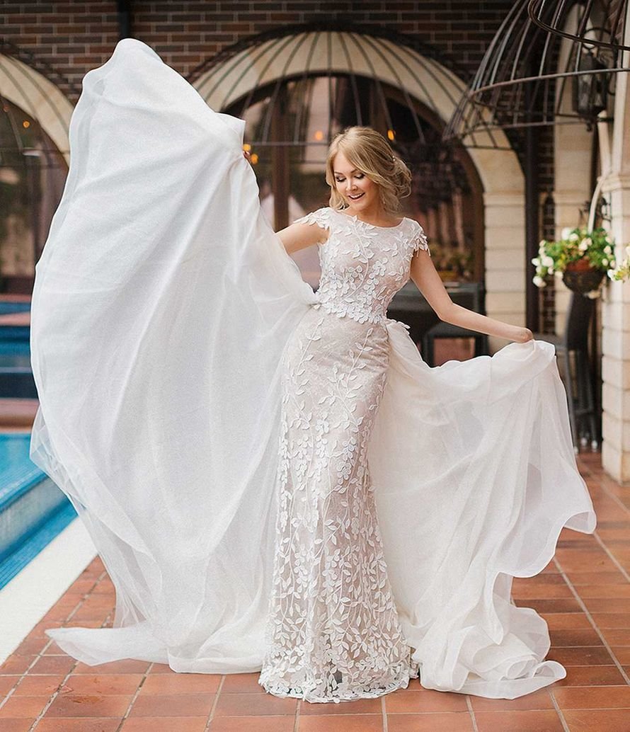 Свадебные платья съемная юбка размер 46 48 продам