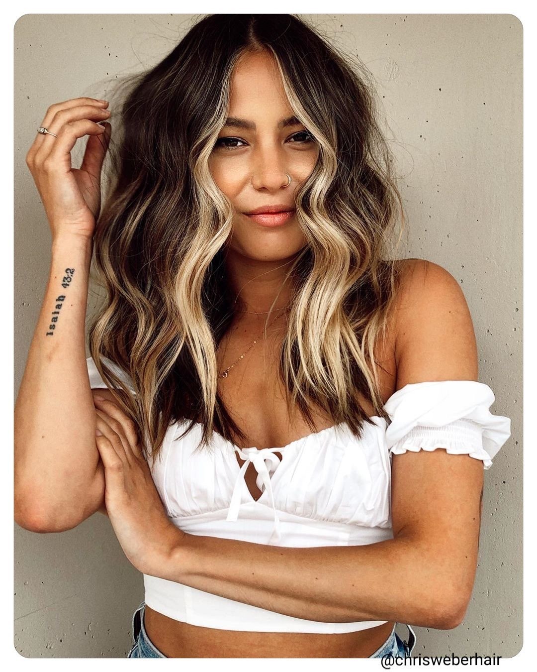 Шатенка омбре балаяж