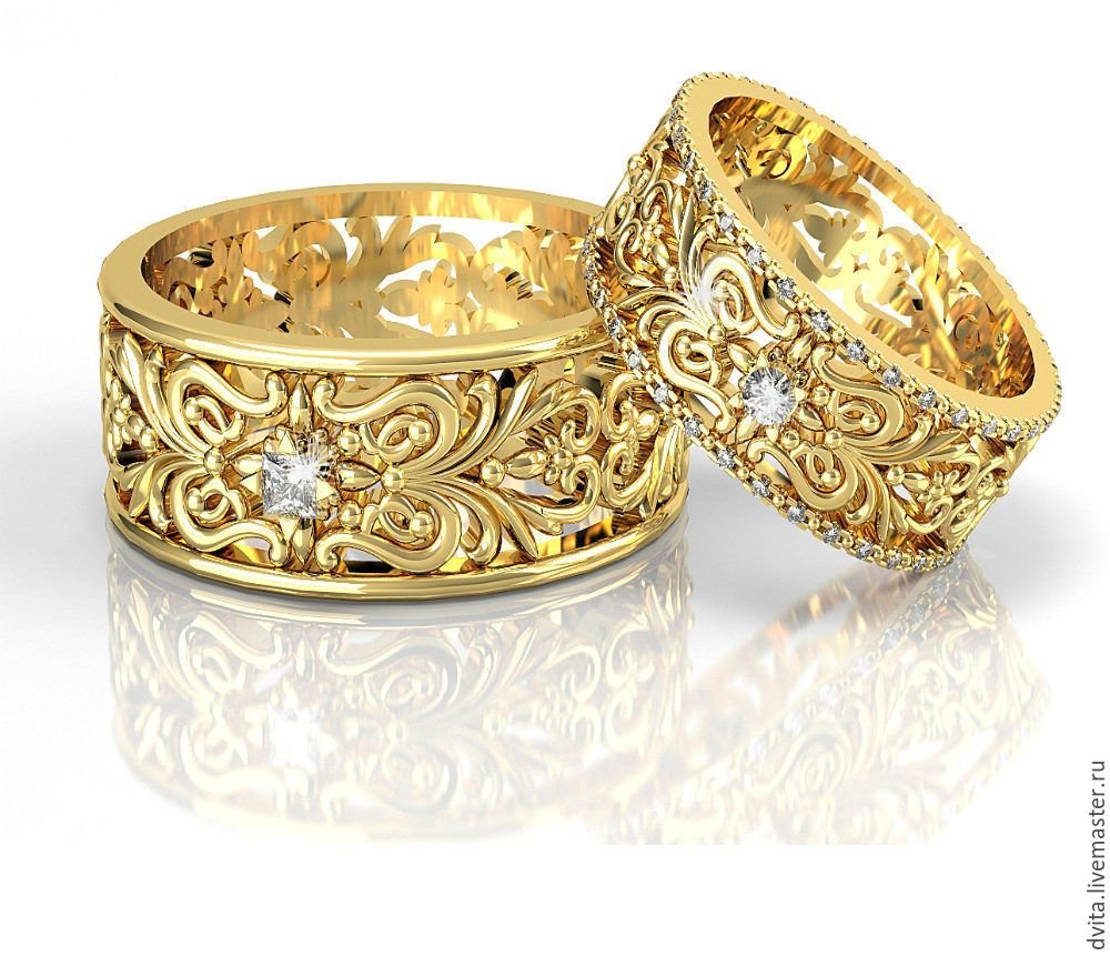 Обручальное кольцо с бриллиантом