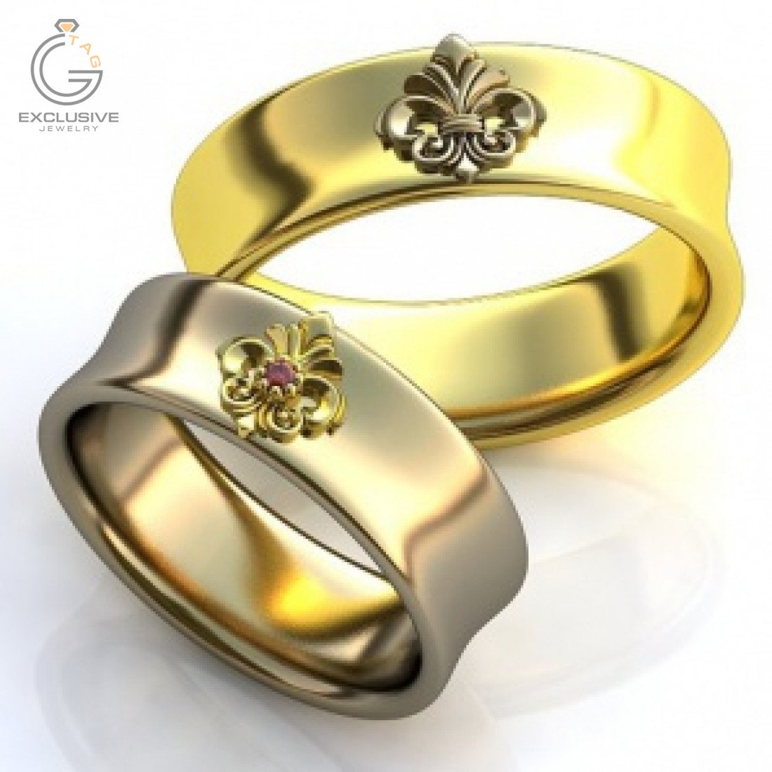 Обручальные кольца резные