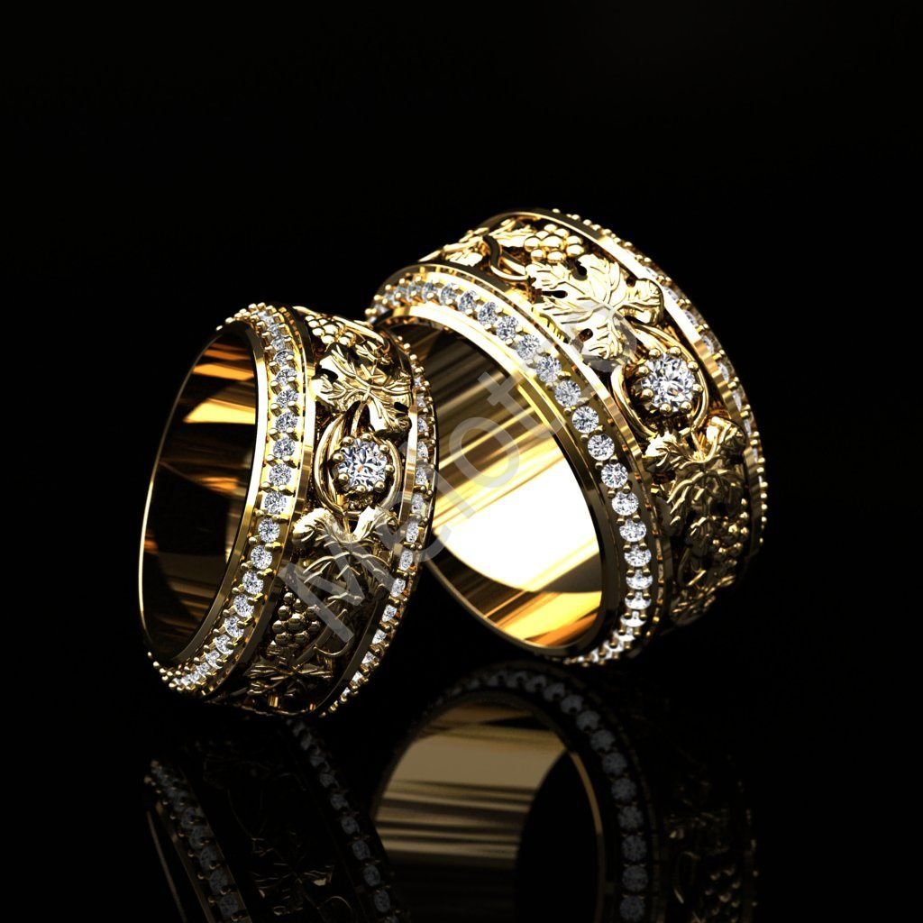 Массивные обручальные кольца