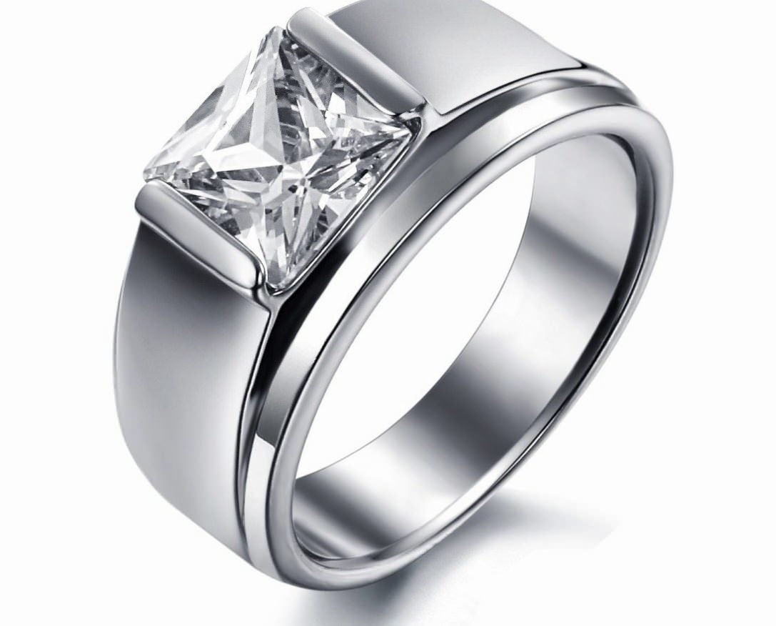 Модные кольца из белого золота