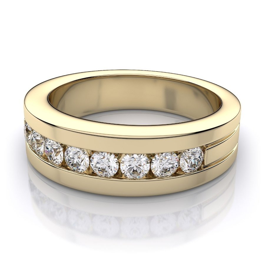 Мужское обручальное кольцо с бриллиантами