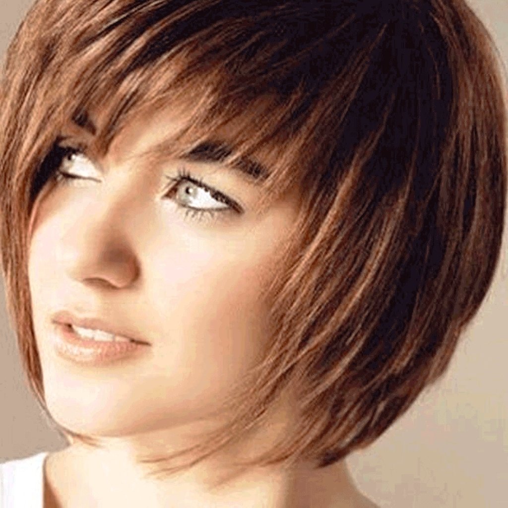 Градуированный Боб с челкой на средние