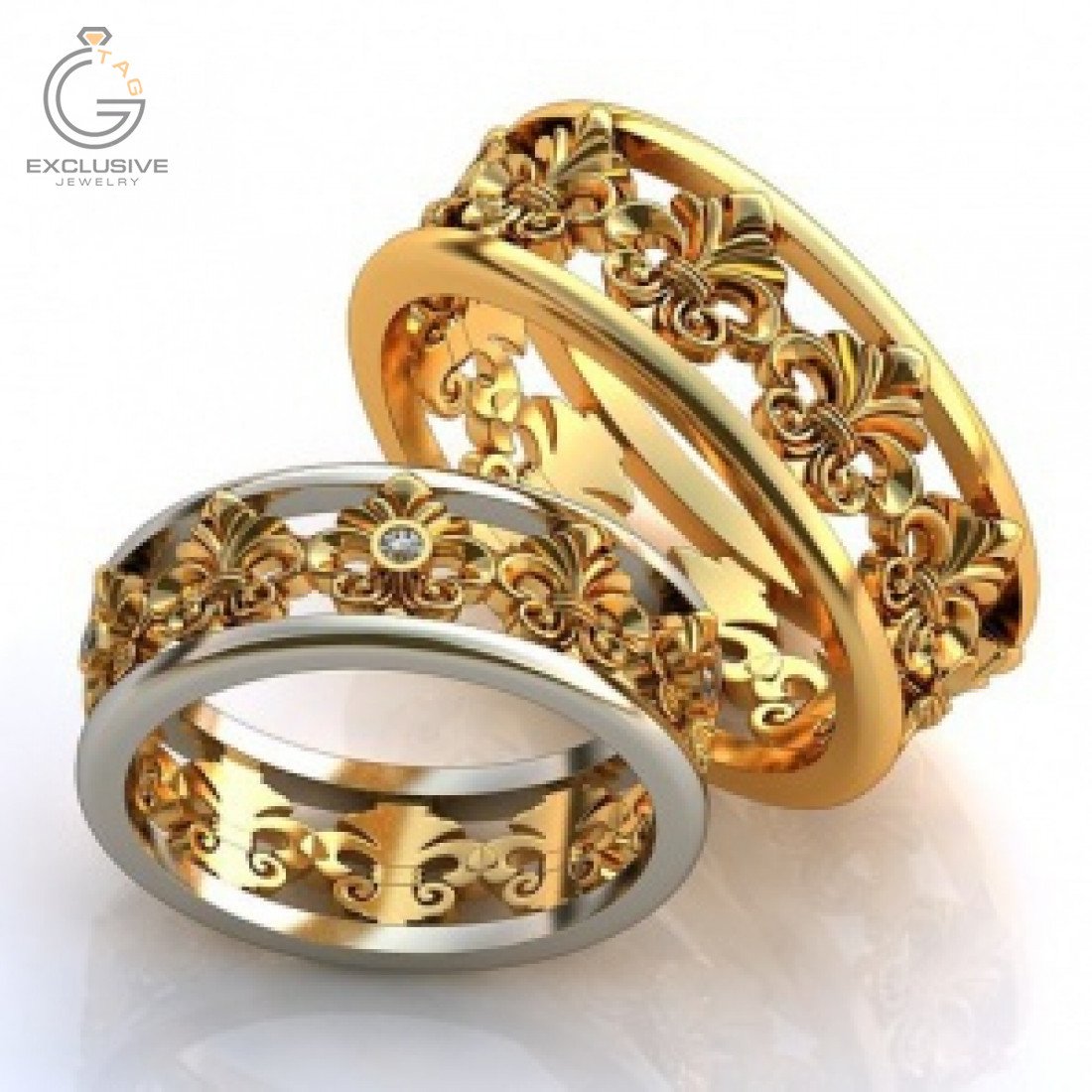 Обручальные кольца парные золотые 585