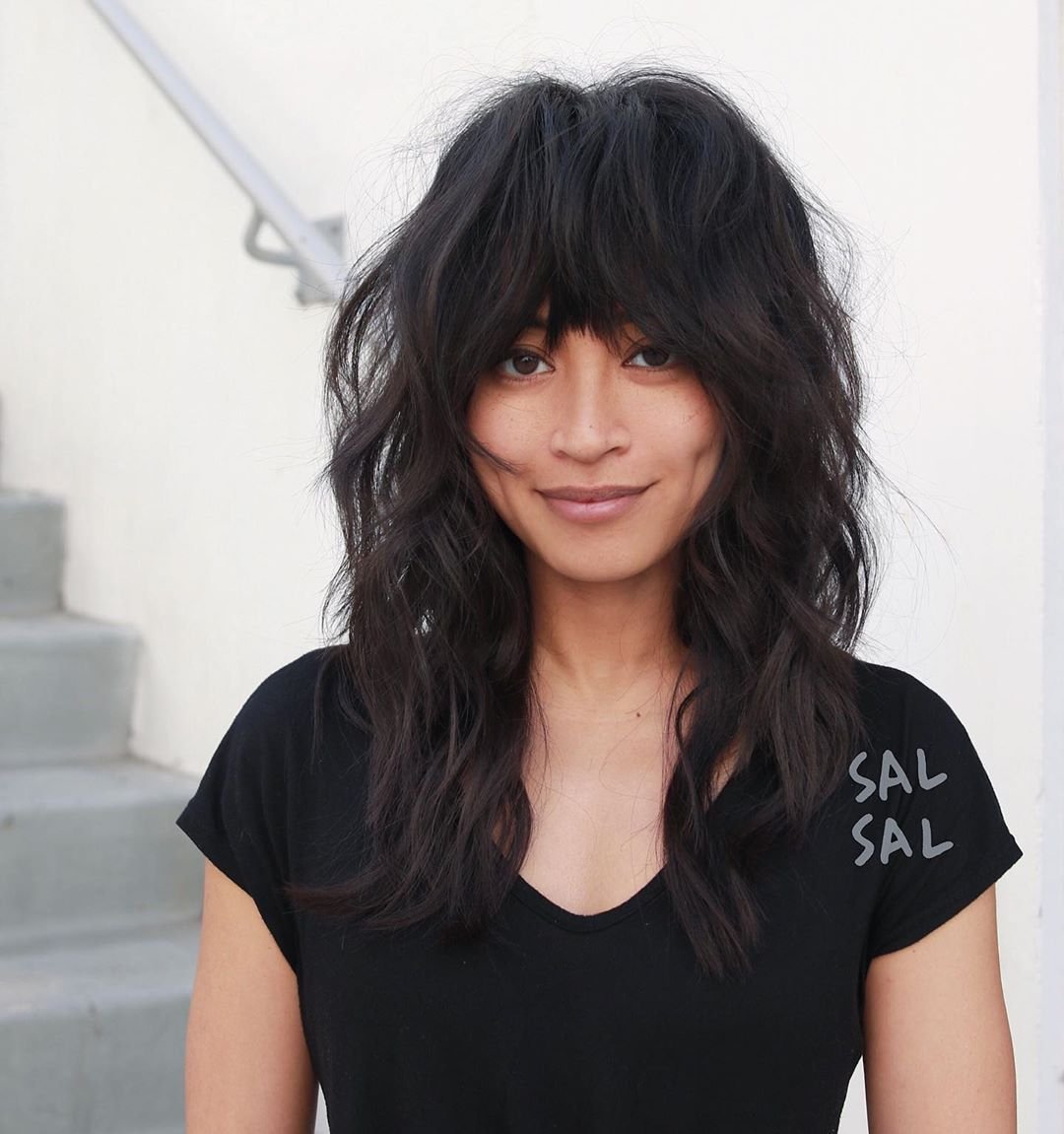 Лонг Боб на волнистые волосы