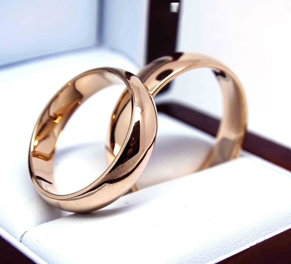 Свадебные кольца классические
