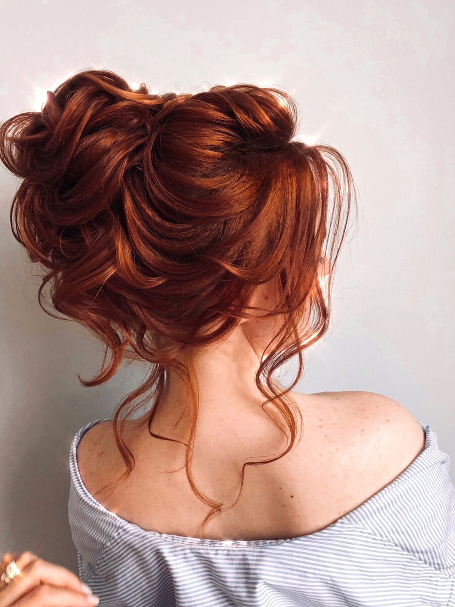 Свадебные прически для рыжих волос: подборка картинок