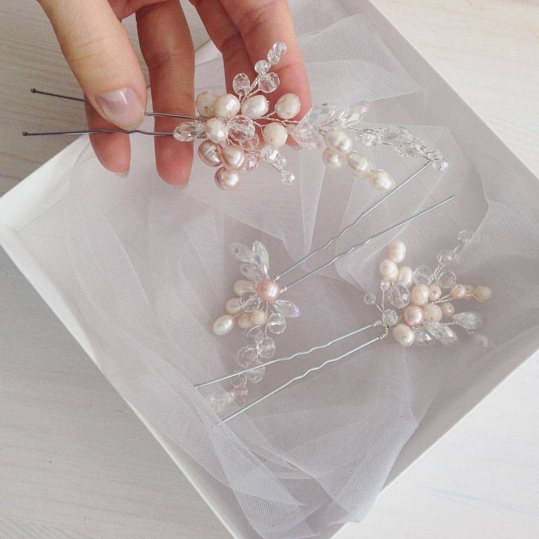 Шпильки с бусинами