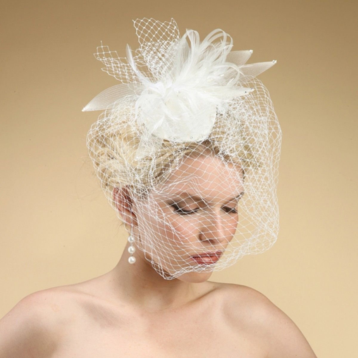 Вуалетка Золотая Свадебная