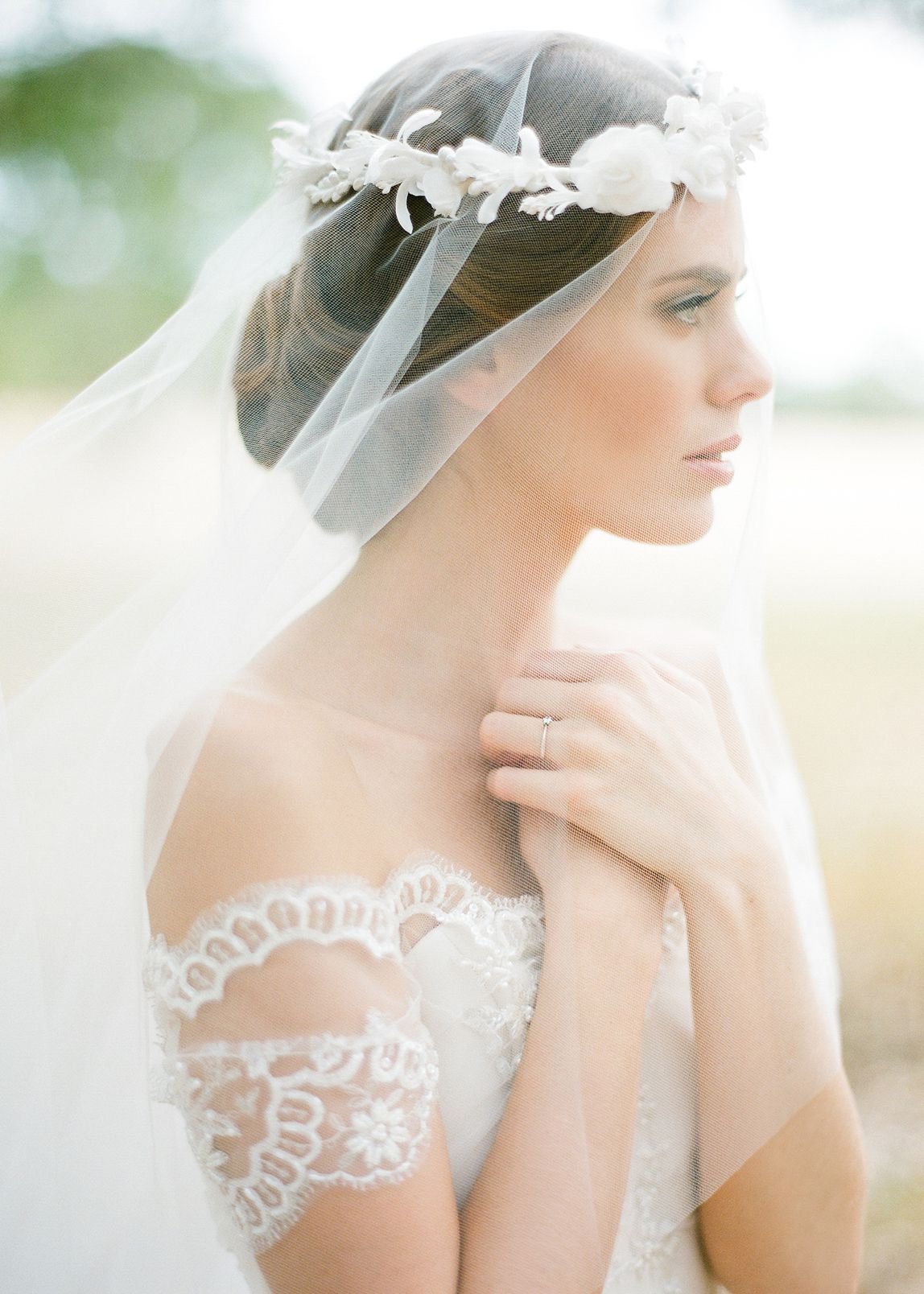 Свадебная шляпка с фатой