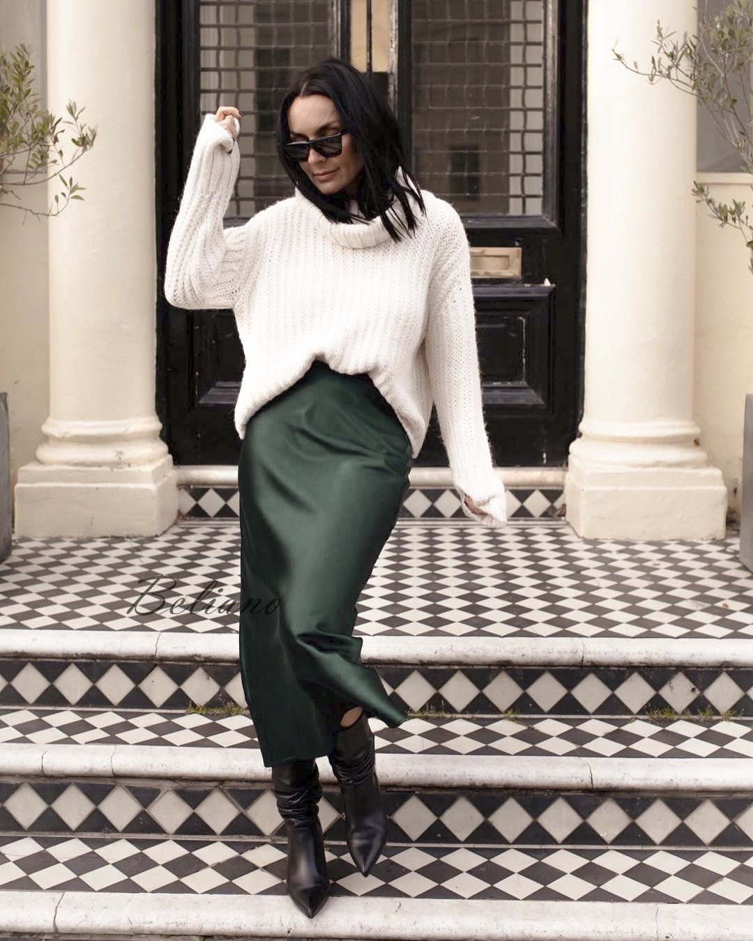 Плиссированная юбка стрит стайл