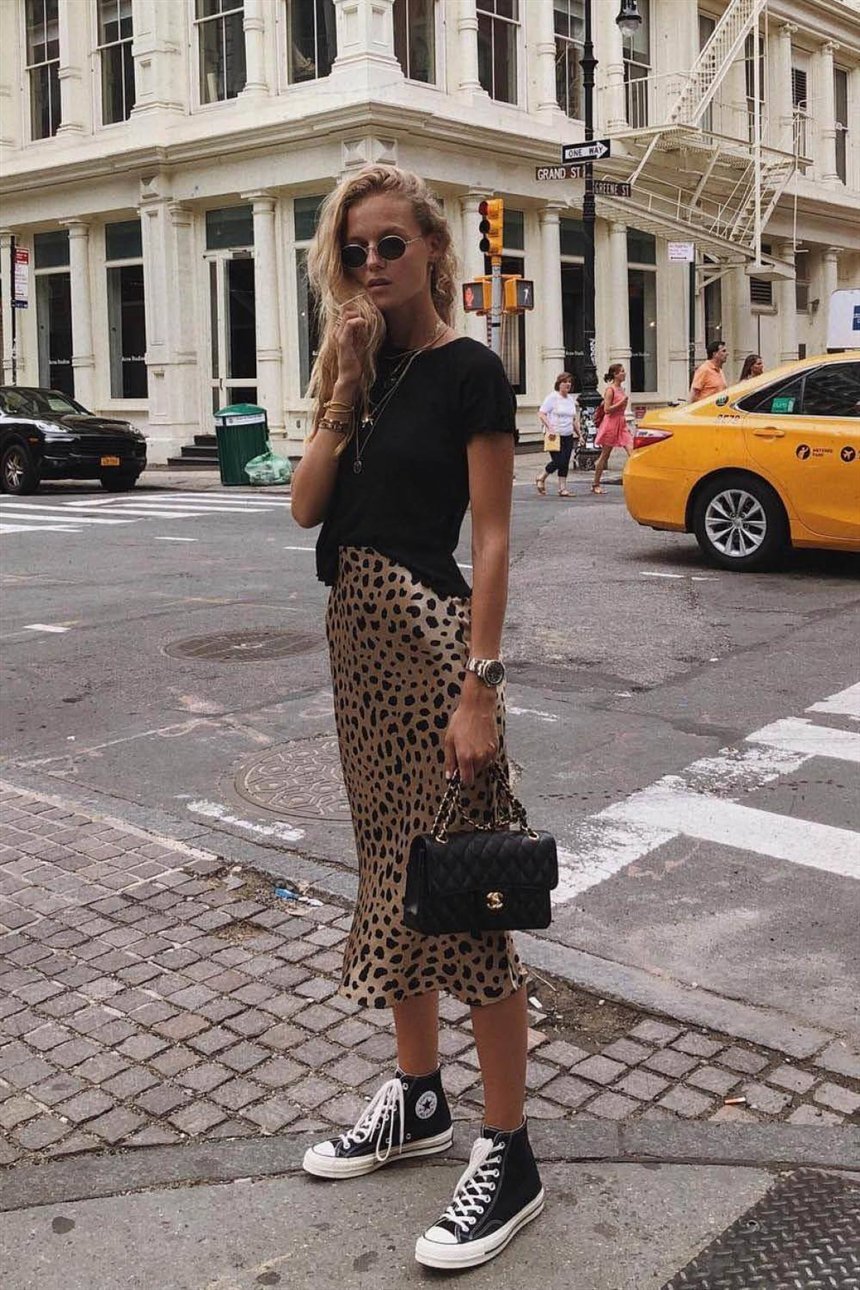 Образ с леопардовой юбкой
