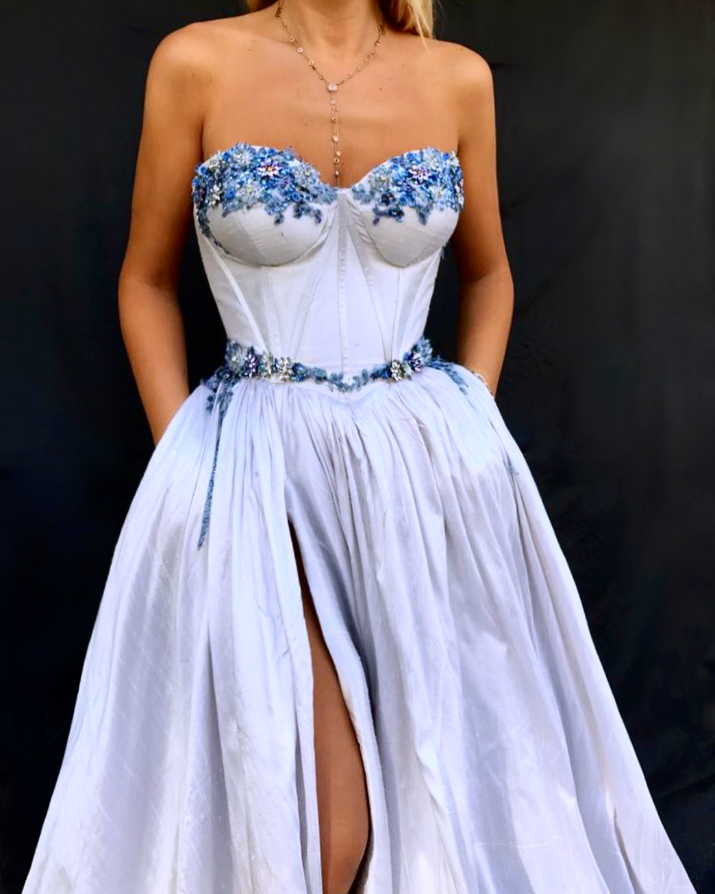 Топ корсет со стразами