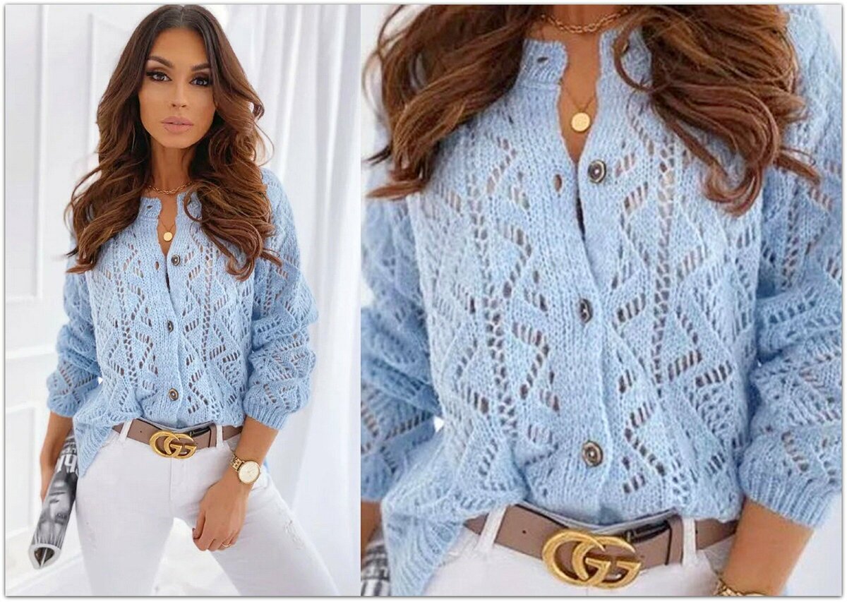 Французская кофточка спицами