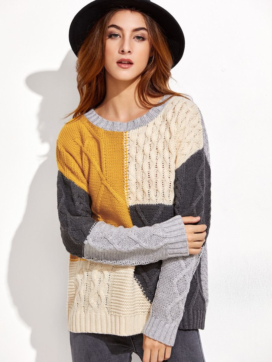 Свитер в стиле пэчворк
