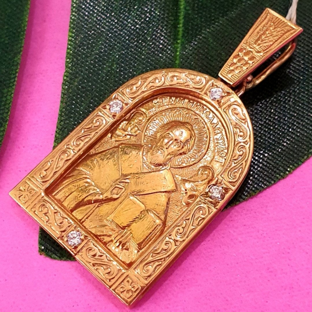 Золотая ладанка Николай Чудотворец