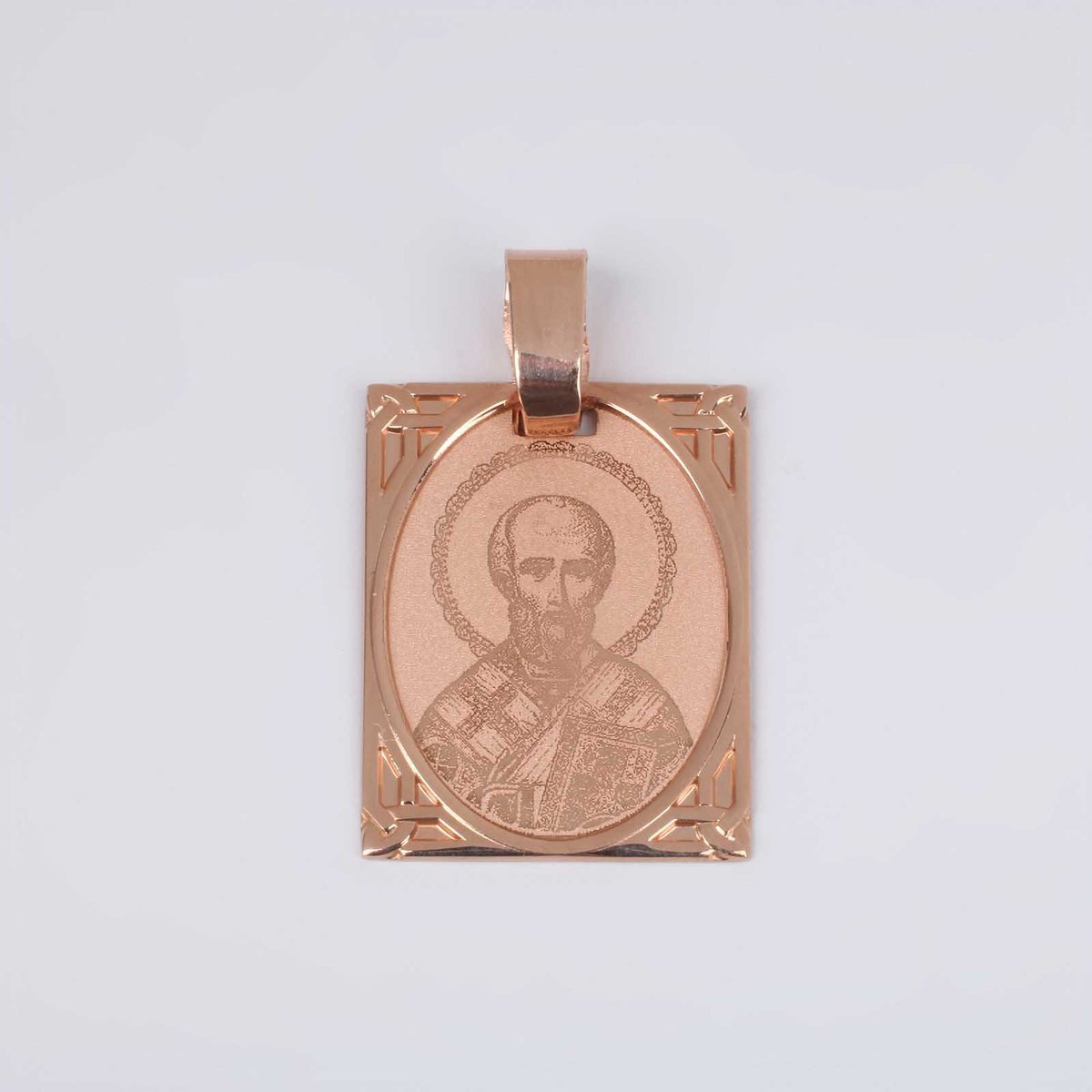 Кулон золотой Чудотворца Николая Чудотворца