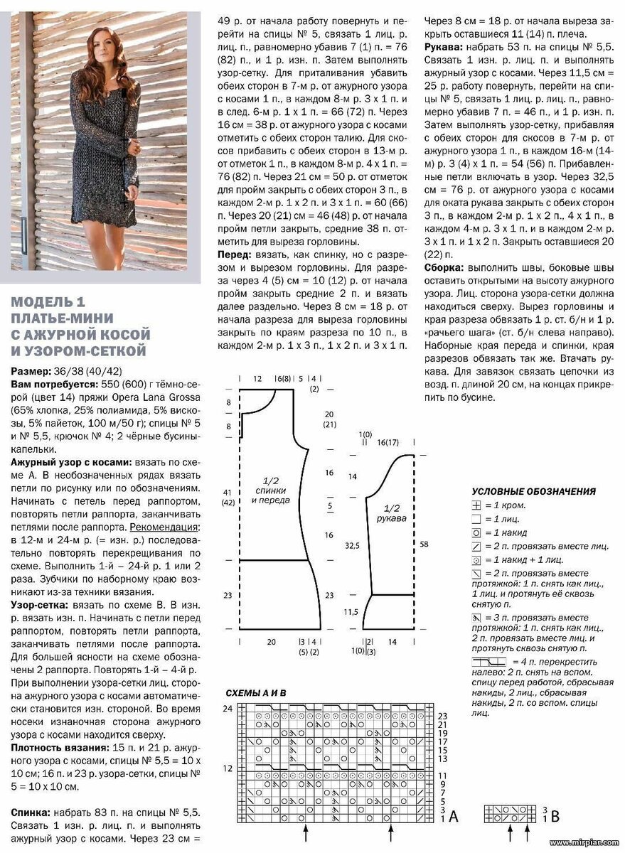 Платье вязаное