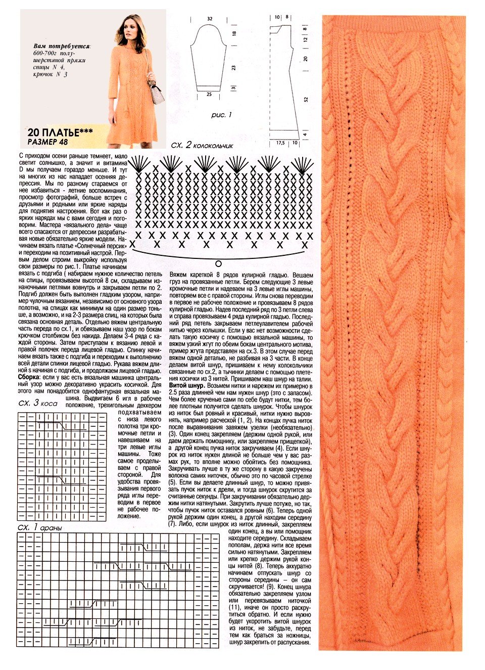 Платье вязаное