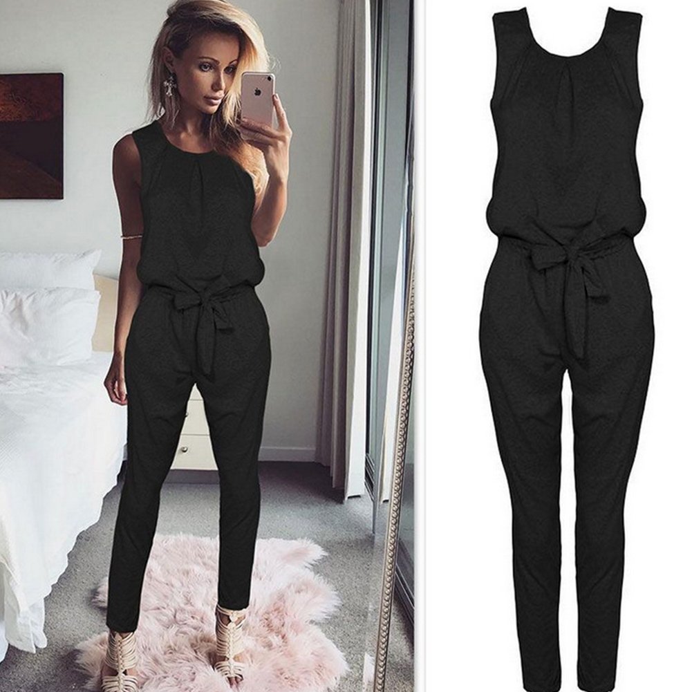 Чёрный комбинезон женский Вечерний