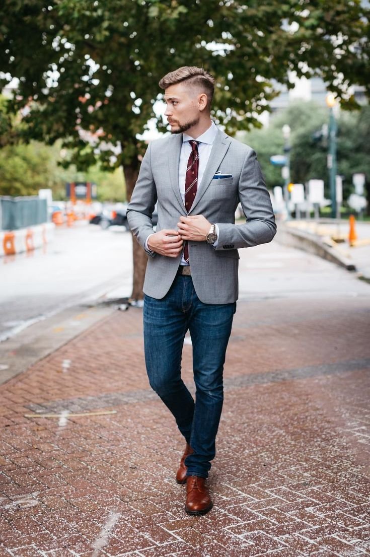 Образ жениха с джинсами