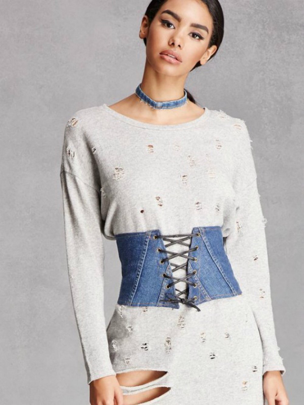 Платье рубашка с корсетом