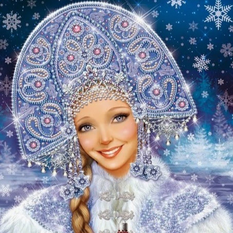 Красивая русская Снегурочка